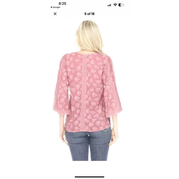 Johnny Was Violet Pine Cruise Eyelet Embroidered Jacket Boho Zodiac Lace Small - Picture 4 of 16